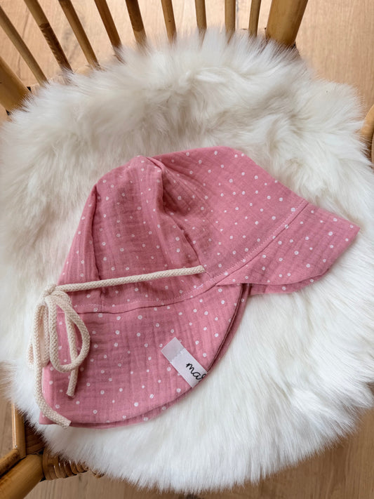 Sonnenhut Musselin Rose Dots