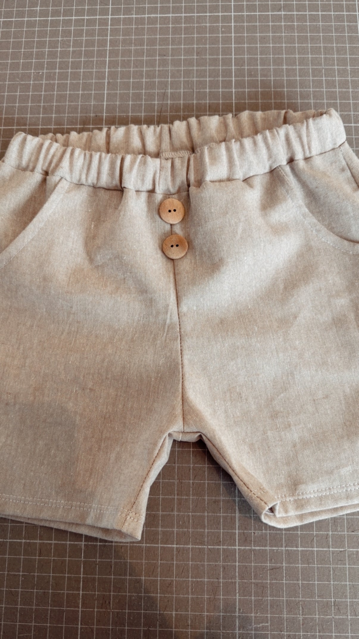Leinenshorts Sand meliert
