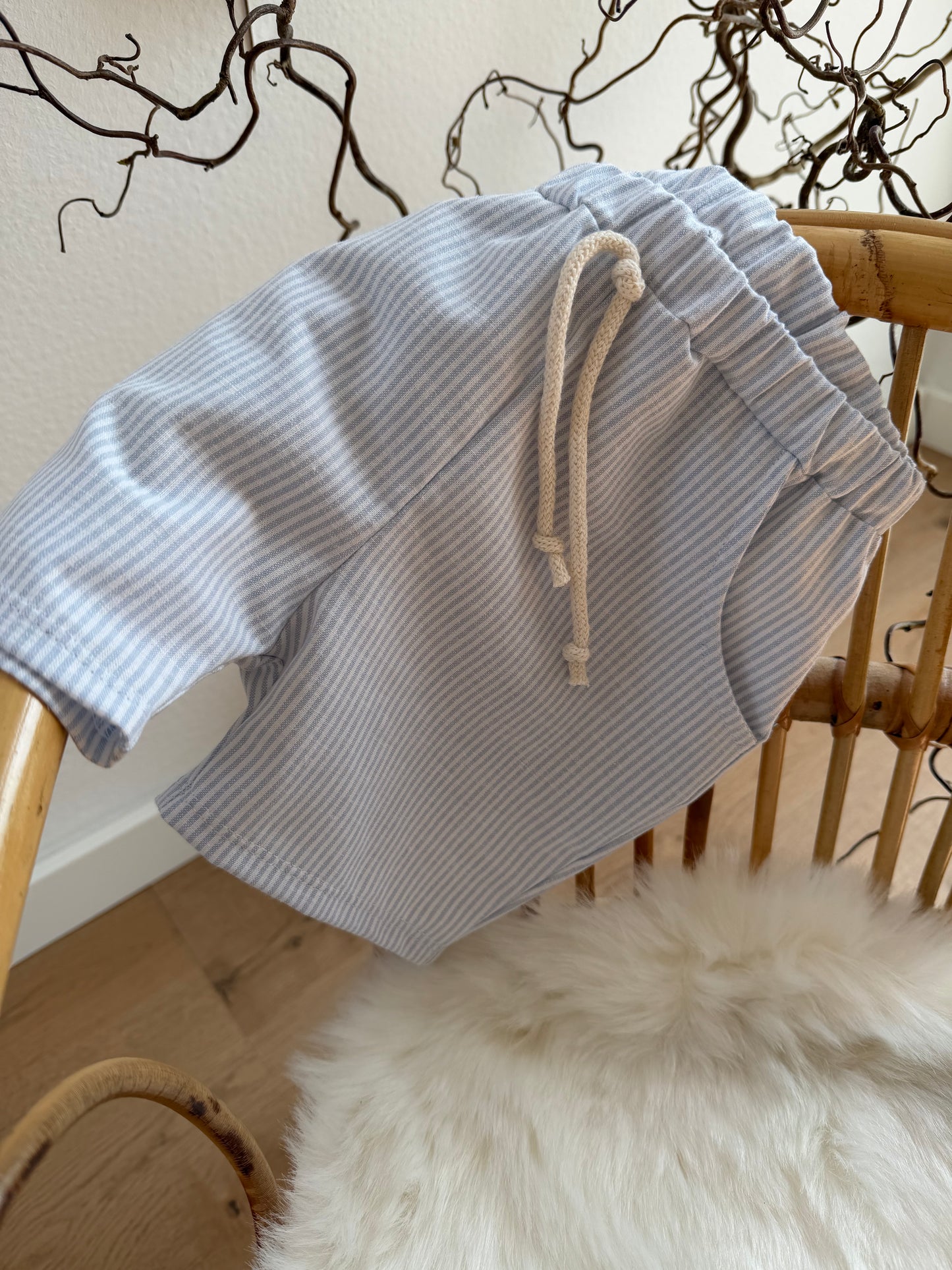 Leinenshorts lightblue Stripes