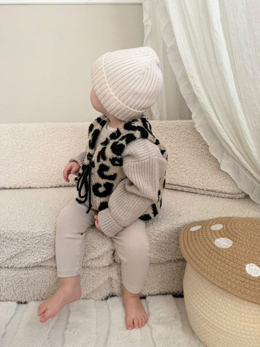 Teddy Weste Leo black cream