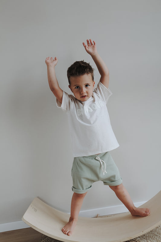 Rib Shorts Pale Sage