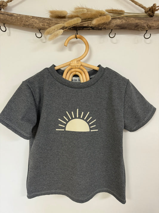 Oversize T-Shirt Ribjersey Sun