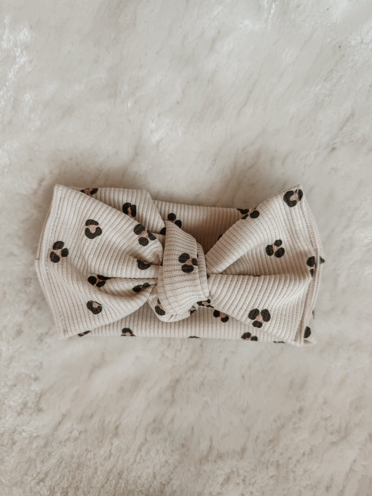 Chunky Bow Headband Rib Leo