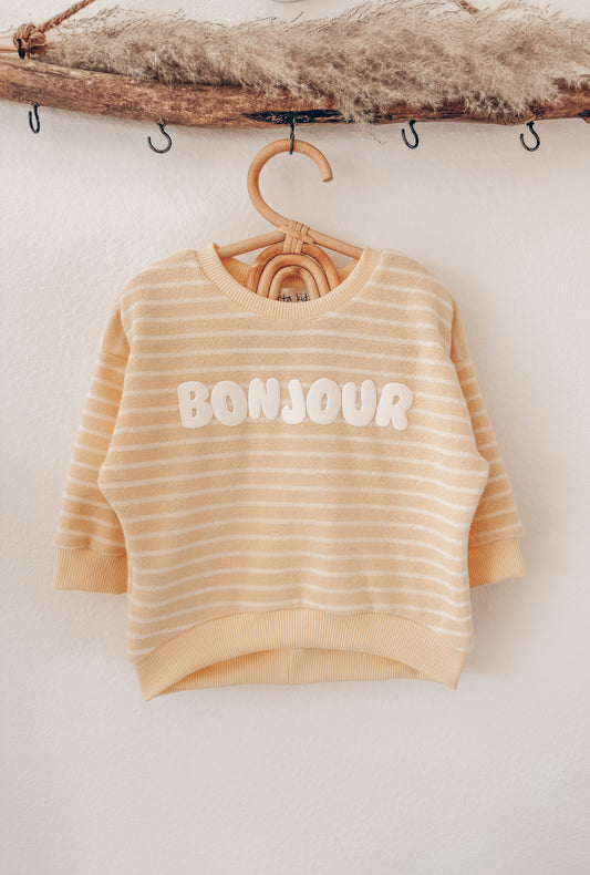 Frottee Sweater Bonjour