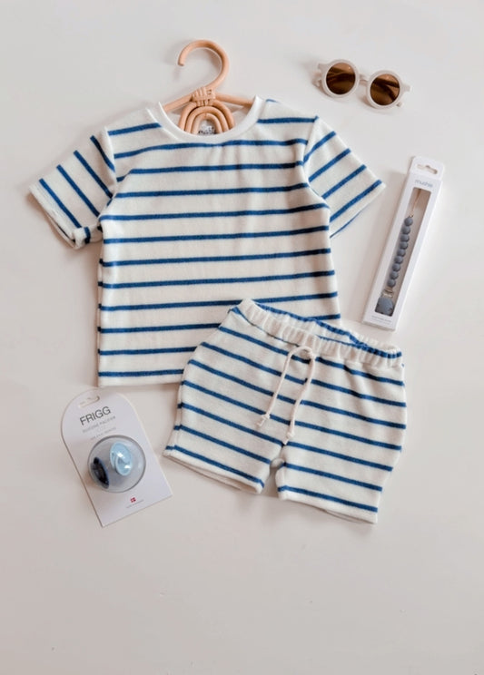 Frottee Blue Stripes Set