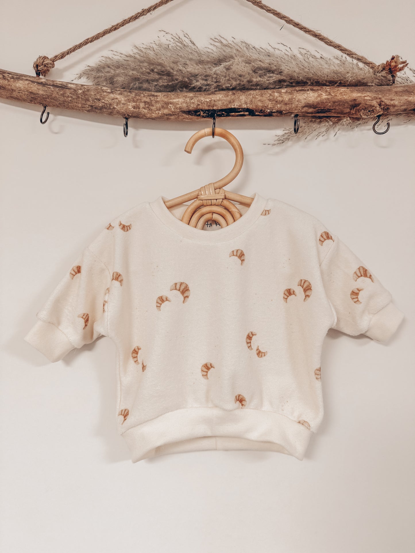 Petit Croissants Frottee Sweater