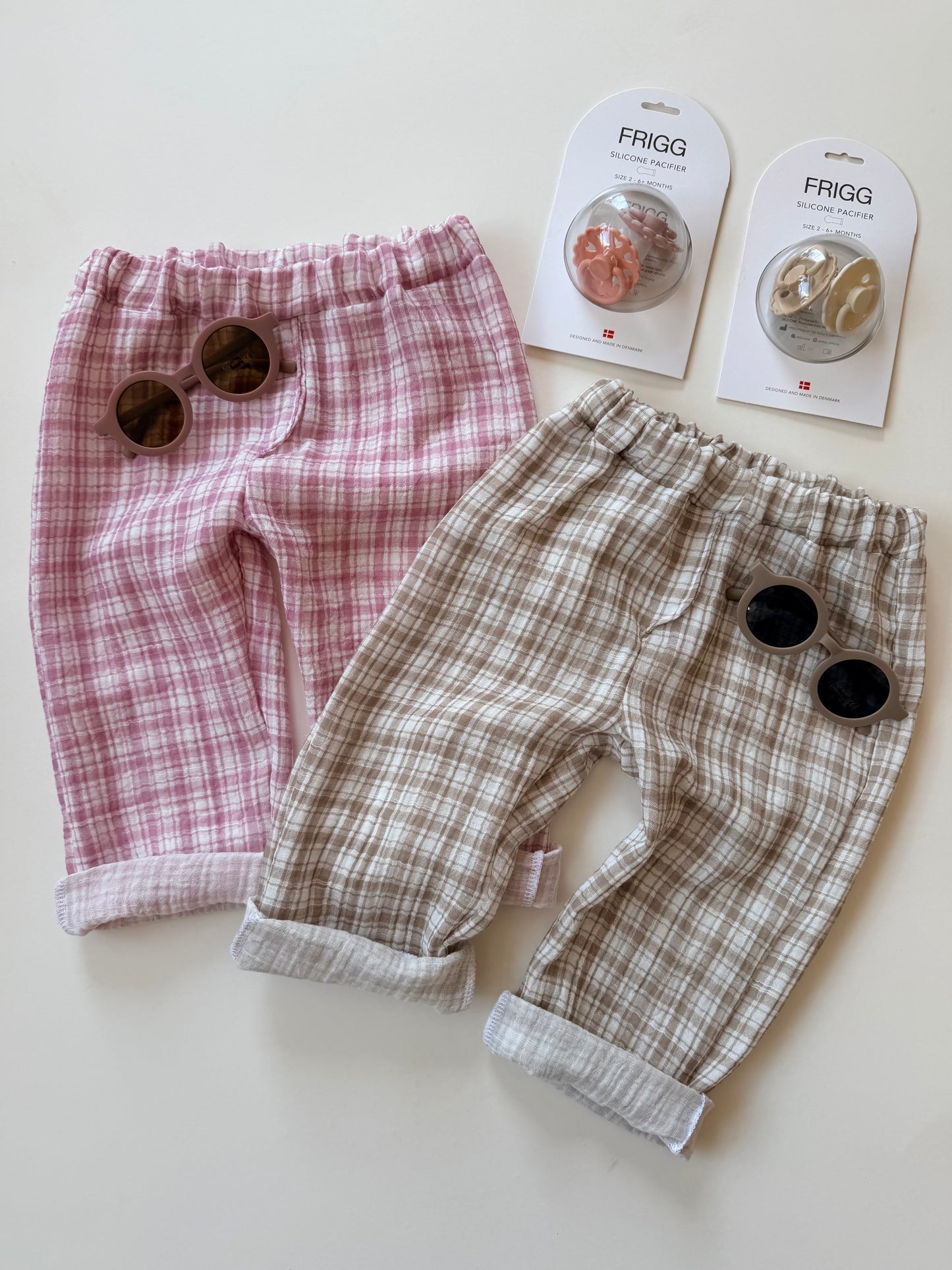 Musselinhose Double Karo