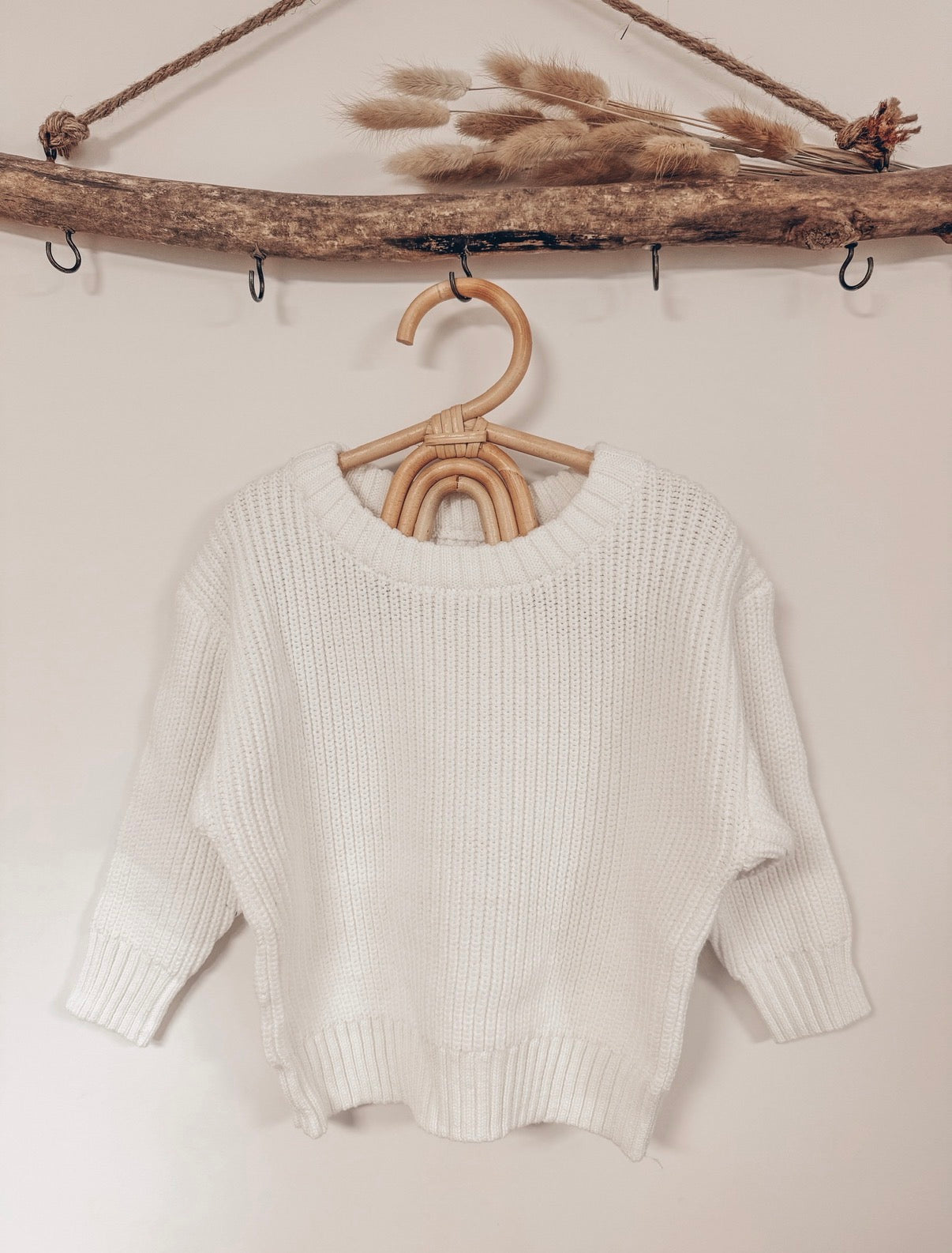 Baumwollstrick Sweater Cream