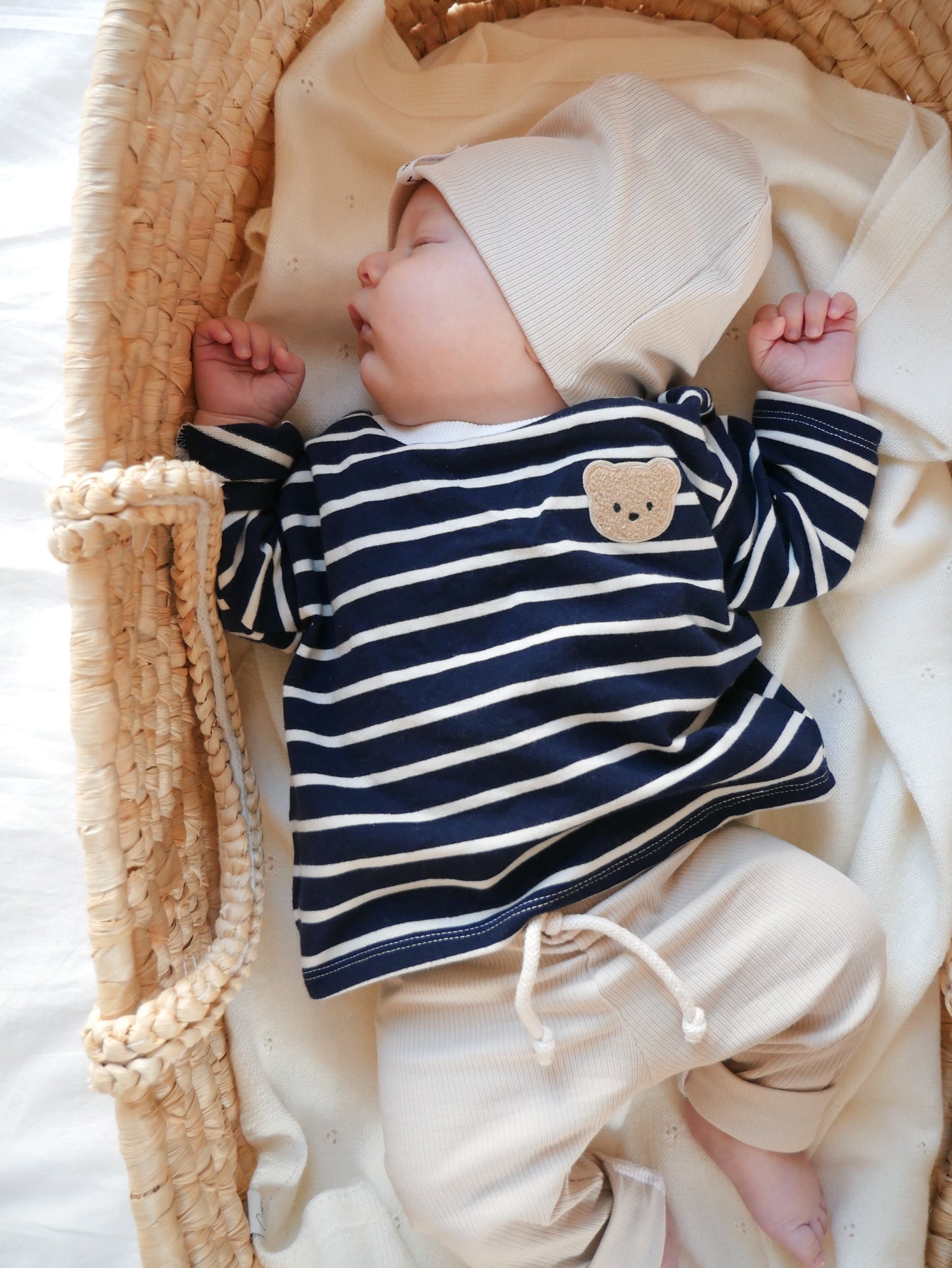 MiniBear meets Stripes Navy Oversize Shirt